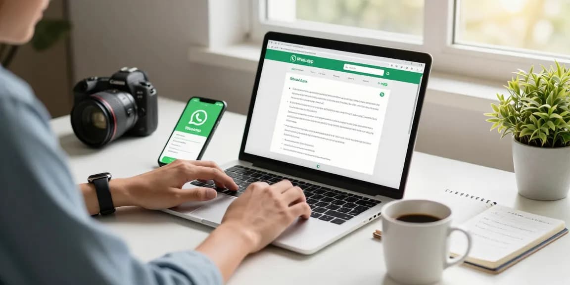 Using WhatsApp網頁版 for effective communication in a professional workspace.