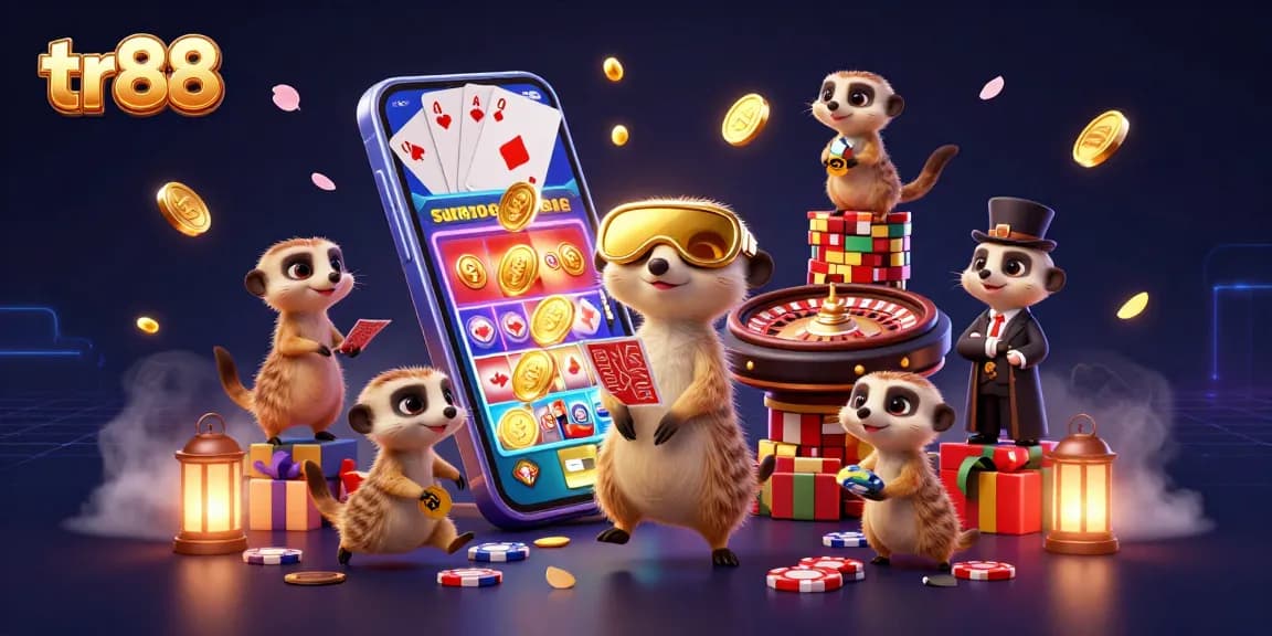Watch meerkats running the tr88 casino with vibrant slot games and dynamic gambling action!