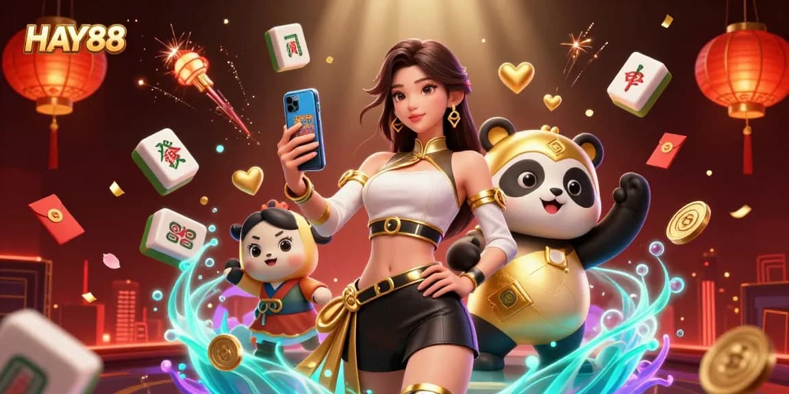 Engage with HAY88 through immersive casino experiences featuring a vibrant 3D illustration.