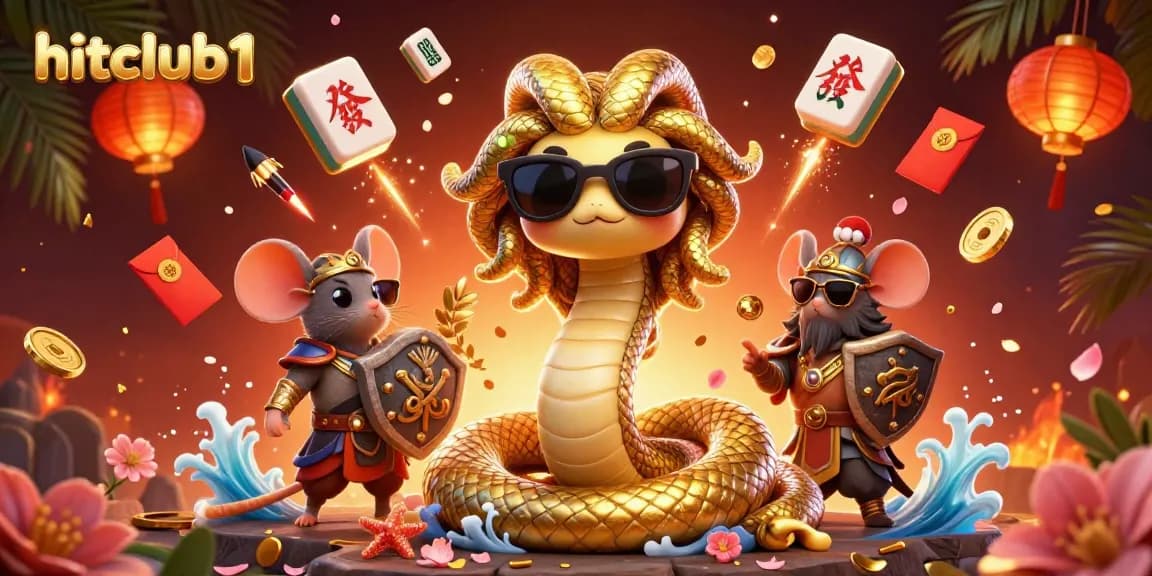 Engage with hitclub1's vibrant casino experience featuring 3D Medusa amidst dynamic gaming elements.