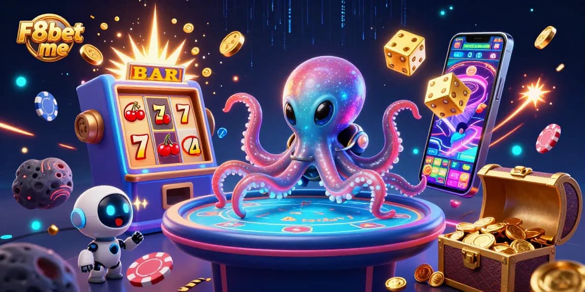 Experience thrilling gaming at F8bet me with an alien octopus dealer and dynamic casino elements.