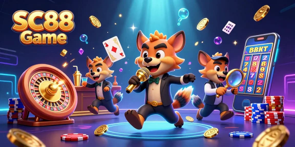 Join the SC88 Game adventure with animated hyenas in a comedy casino club, enjoying a fun atmosphere!