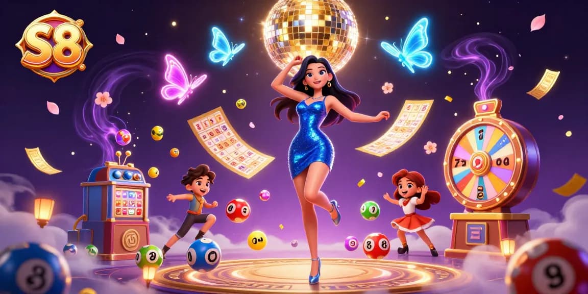 Engage with S8's thrilling casino experience featuring a dynamic dance scene afloat with lottery elements.