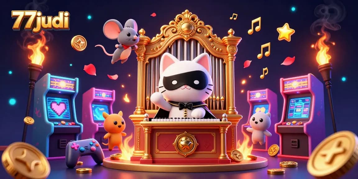 Experience the excitement of playing at 77judi with colorful games and glamorous characters in an enchanted casino setting.