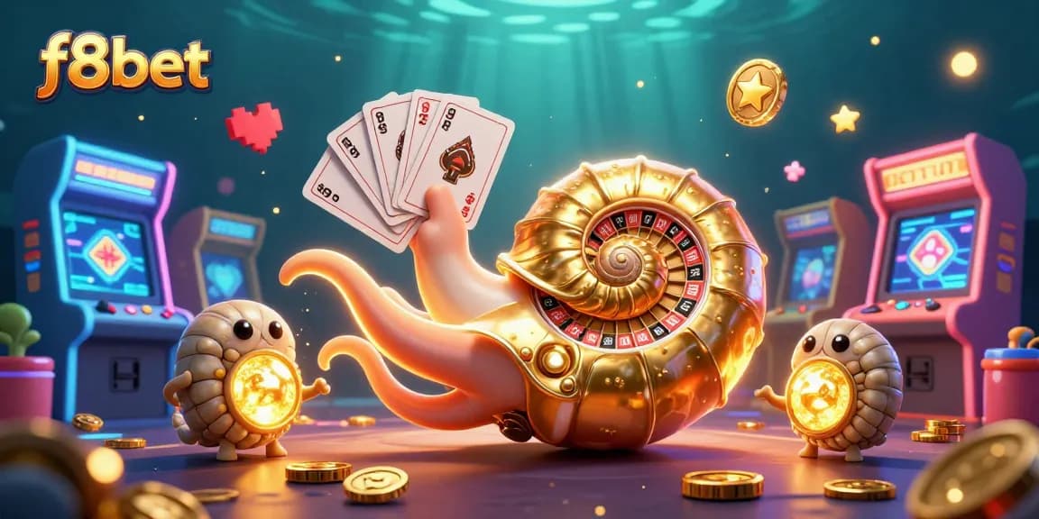 Experience thrilling gameplay with f8bet in a vibrant, dynamic casino scene featuring unique characters and game elements.