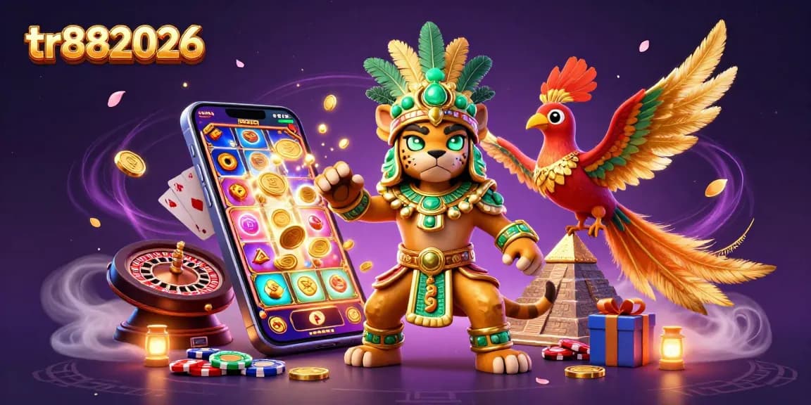 Engage in thrilling gameplay at tr882026, showcasing lively characters and casino elements.