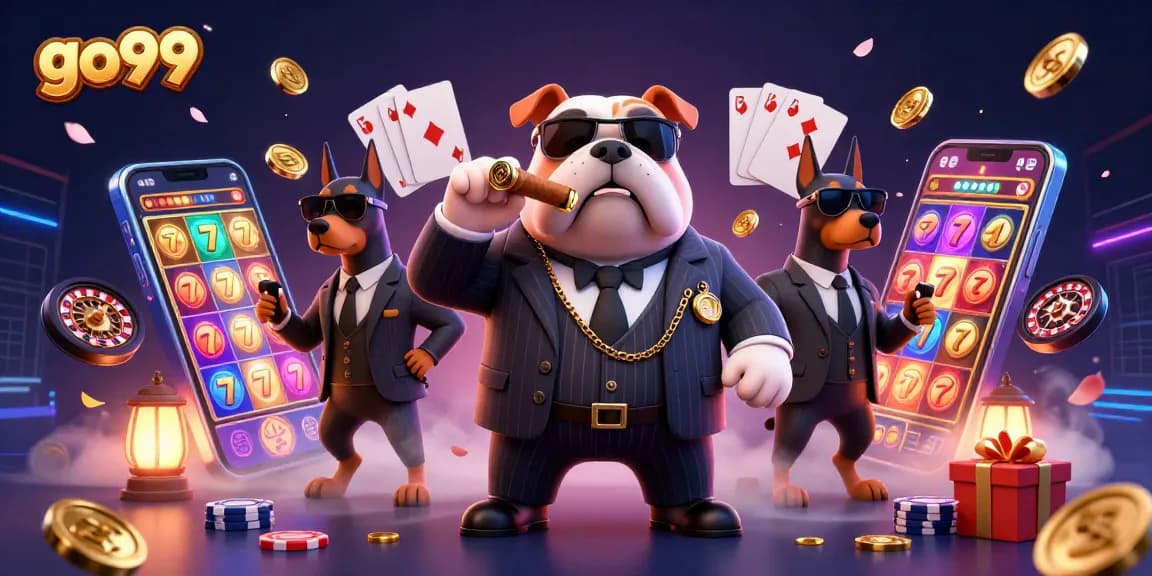 Spin to win at go99's vibrant 3D casino scene, featuring thrilling slot games and exciting elements.