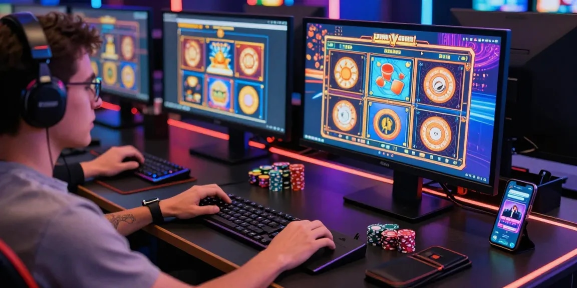 Pengguna IMEISLOT bermain slot online dengan perangkat modern dan aman
