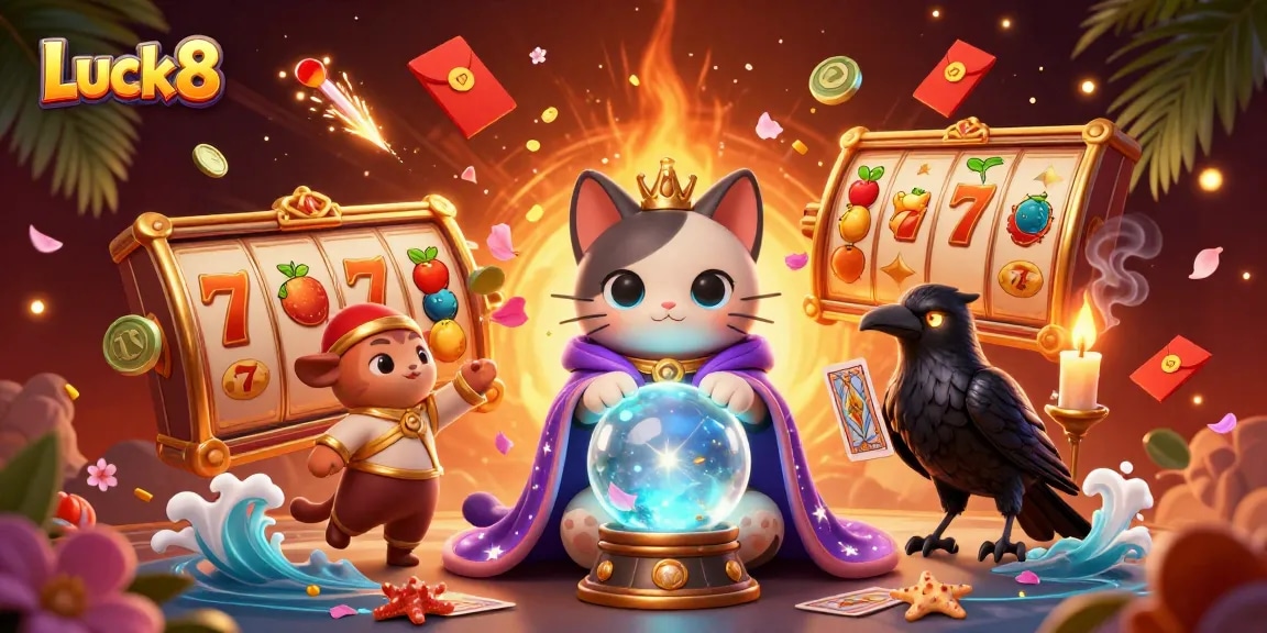 Experience thrilling gameplay with Luck8's vibrant slots and mystical characters for amazing jackpots.