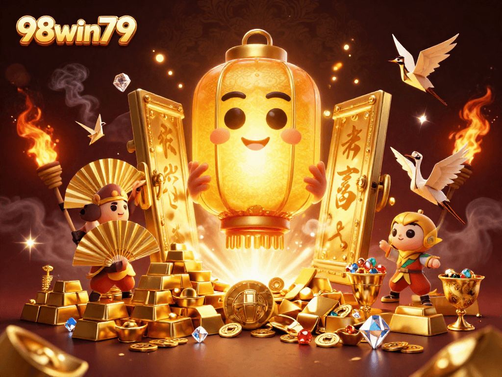 Win big with 98win79 at a vibrant casino filled with golden treasures and lucky symbols.