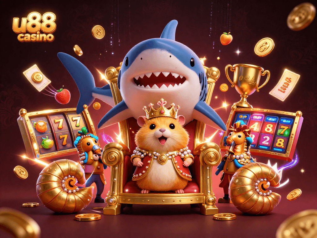 Experience excitement at u88 casino with a fierce hamster king amidst vibrant jackpots and fun!
