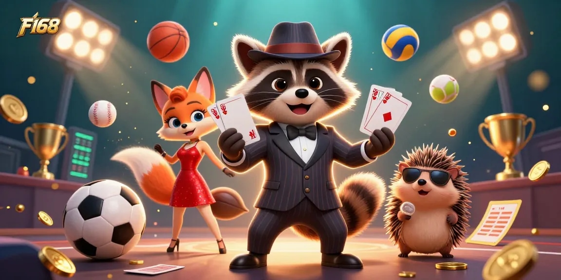 Engage in thrilling sports betting action with F168's vibrant scene of charismatic characters in dynamic play.