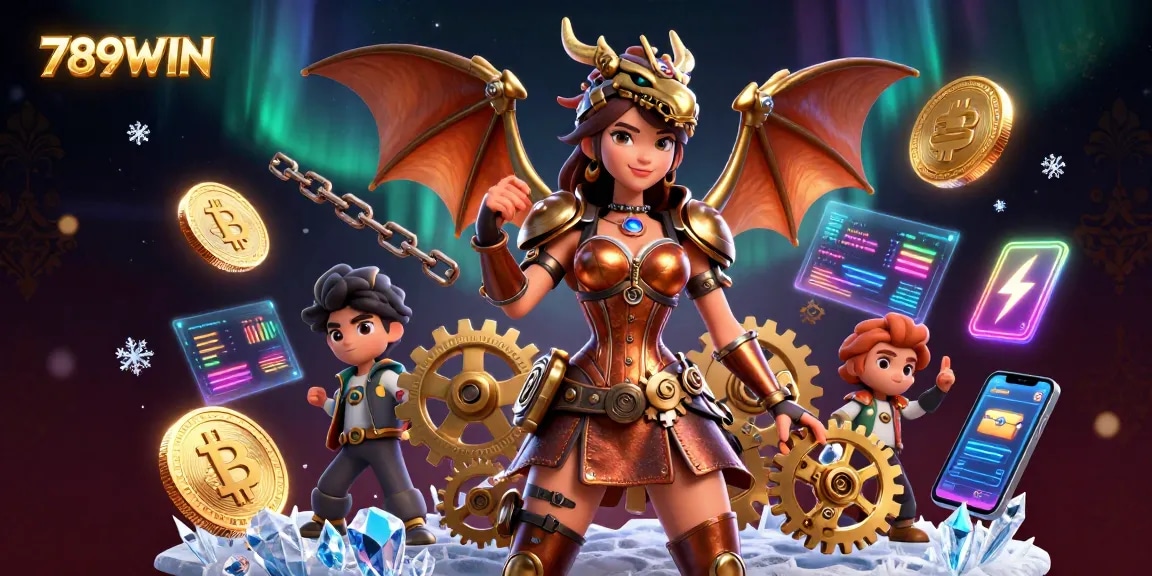 Engage with 789WIN in a vibrant 3D casino scene featuring stunning characters and dynamic gaming elements.