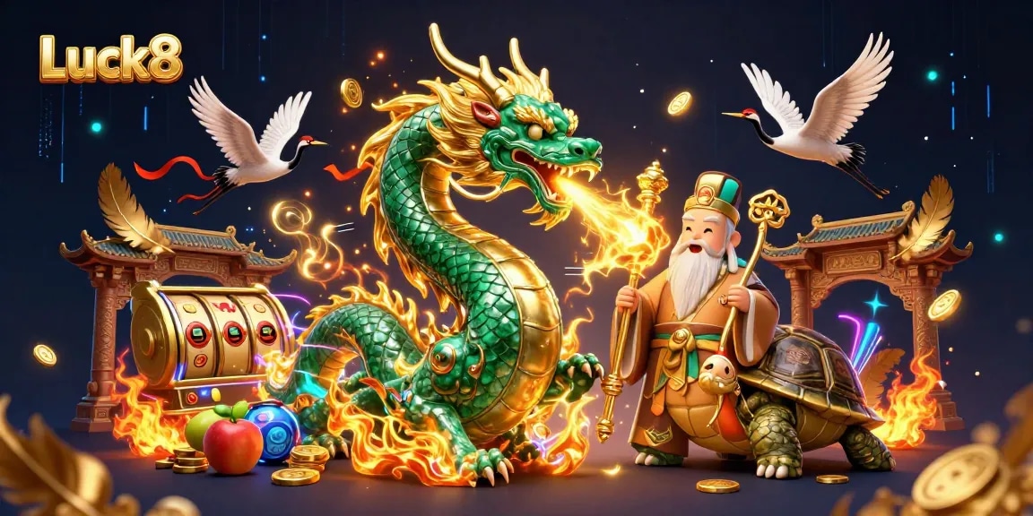 Experience Luck8's vibrant casino world with unique characters and rich gaming elements.