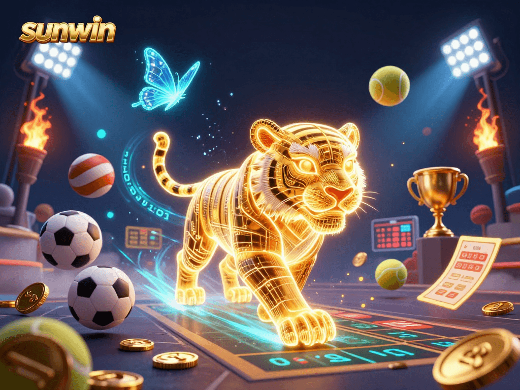 Experience the thrill of sports betting with sunwin in this vibrant casino scene.