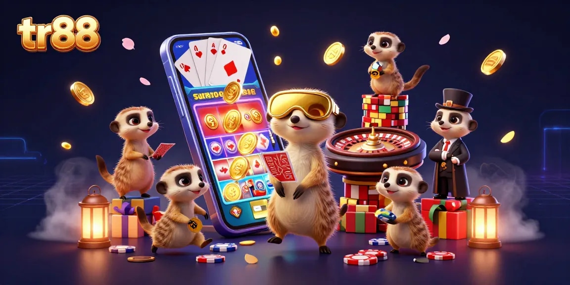 Watch meerkats running the tr88 casino with vibrant slot games and dynamic gambling action!
