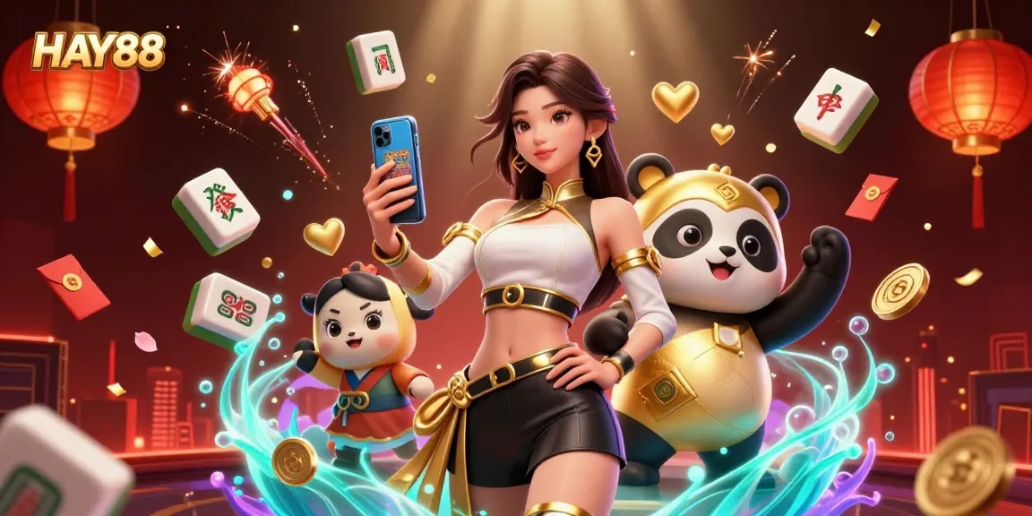 Engage with HAY88 through immersive casino experiences featuring a vibrant 3D illustration.