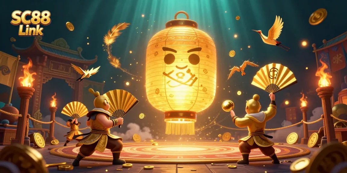 Engage with SC88 Link for exciting gaming at this vibrant casino illustrated scene.
