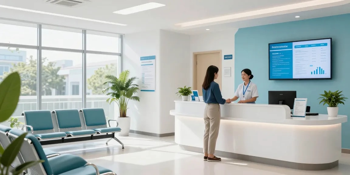 "luck8 medical services at a modern health clinic providing patient care and consultations."