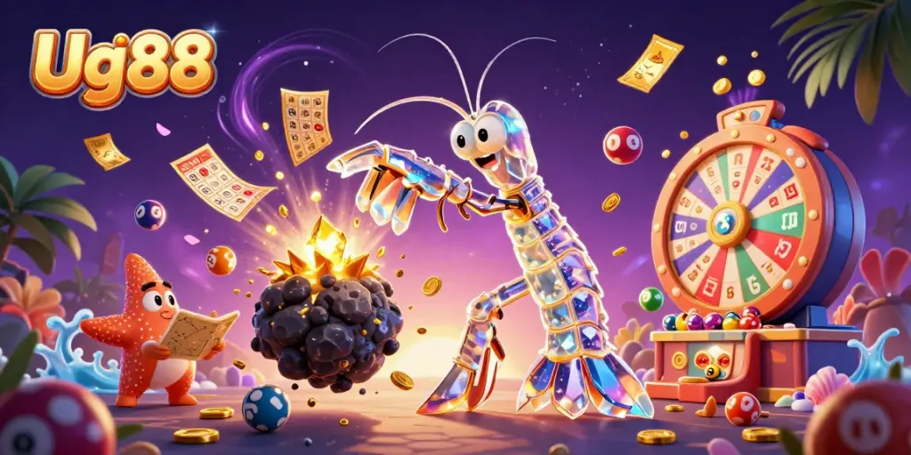 Experience Ug88's thrilling casino adventures with vibrant characters and dynamic gaming elements.
