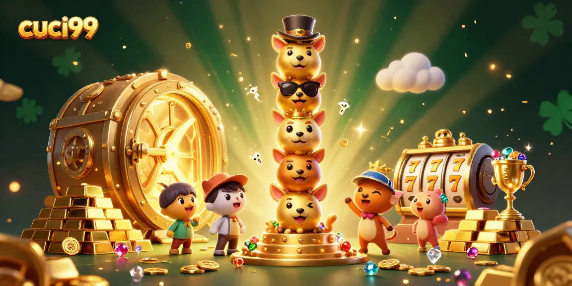 Experience exciting gameplay at cuci99 Casino with dynamic 3D illustrations showcasing a vibrant gaming atmosphere.