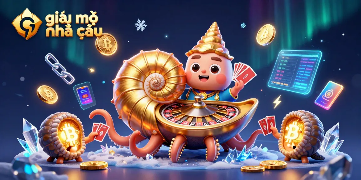 Experience the excitement of giải mã nhà cái with a vibrant 3D illustration showcasing a unique roulette wheel and crypto elements.