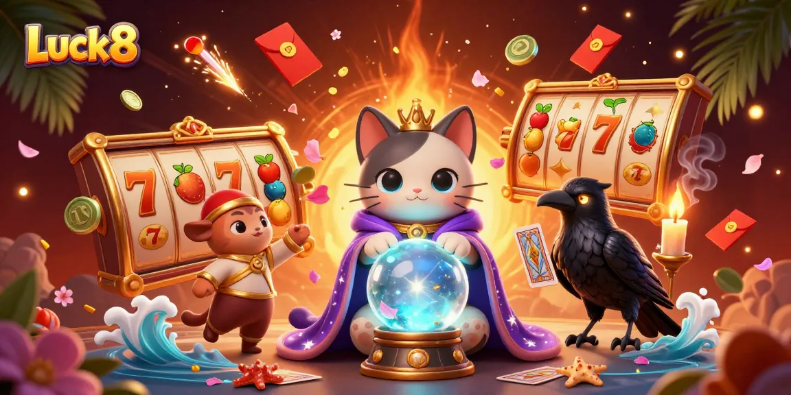 Experience thrilling gameplay with Luck8's vibrant slots and mystical characters for amazing jackpots.