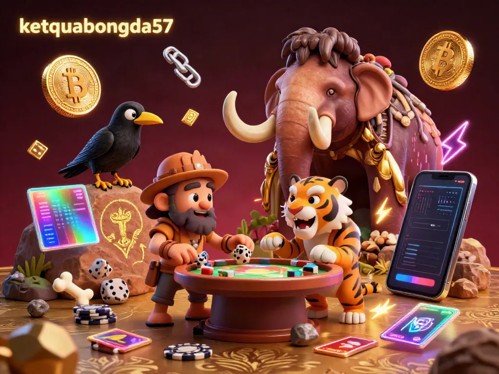 Experience thrilling prehistoric gambling with ketquabongda57's unique casino elements and dynamic graphics.