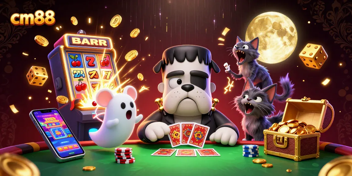 cm88 trải nghiệm chơi game độc đáo với chó Frankenstein tỏ chức trò chơi bài tại bàn xanh huyền bí