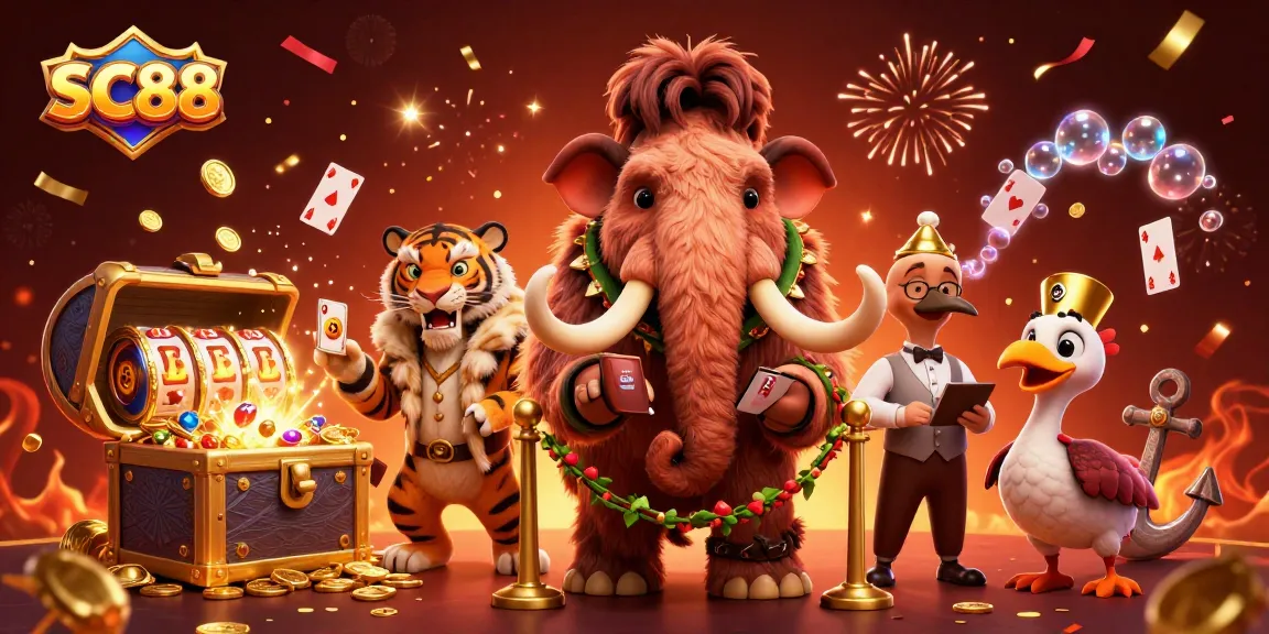 Experience SC88's vibrant casino with a woolly mammoth bouncer and dazzling jackpots!