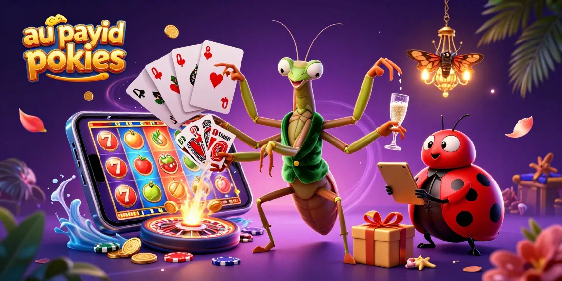 Win big at au payid pokies with thrilling action from vibrant slot games, featured in a lively casino setting.