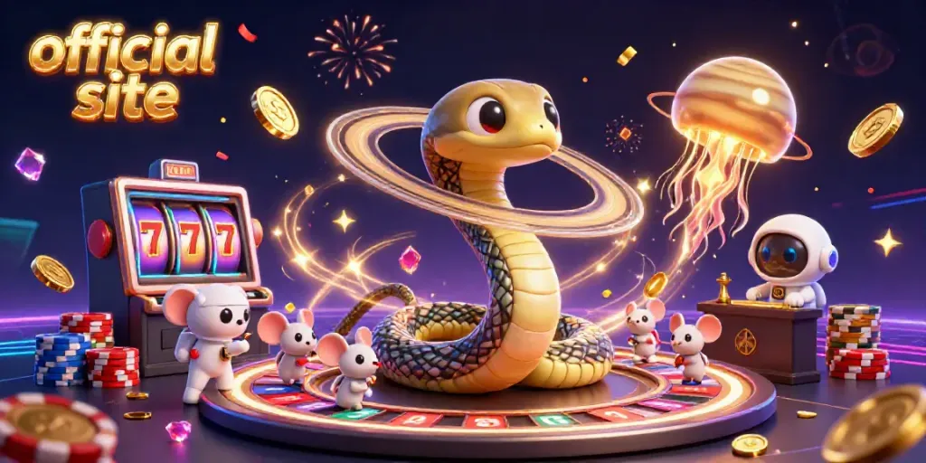 Engage with the official site as astronaut mice gamble on Saturn’s roulette wheel in a vibrant cosmic casino.