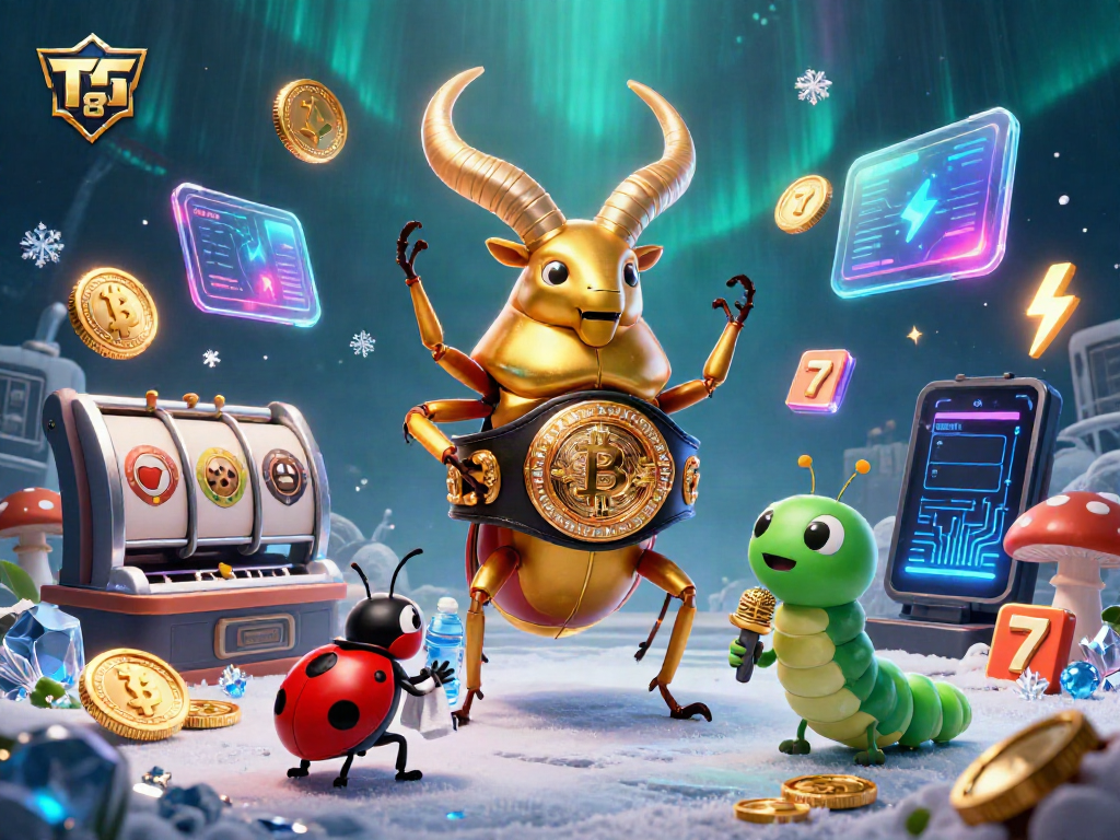 Engage with TG 88's dynamic slot game scene featuring a golden stag beetle and ladybug in action.