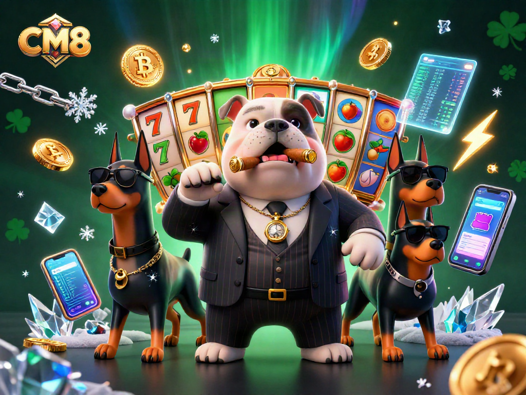 Engage with the thrilling CM8 slots experience showcasing the mafia boss and guard dogs