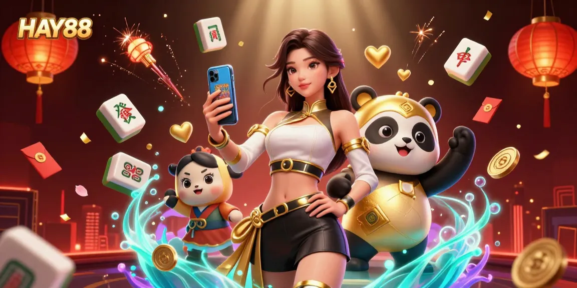 Engage with HAY88 through immersive casino experiences featuring a vibrant 3D illustration.