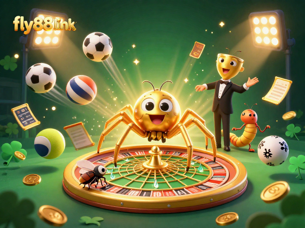 Place bets at the fly88 link roulette wheel as the golden spider spins the web of chances.
