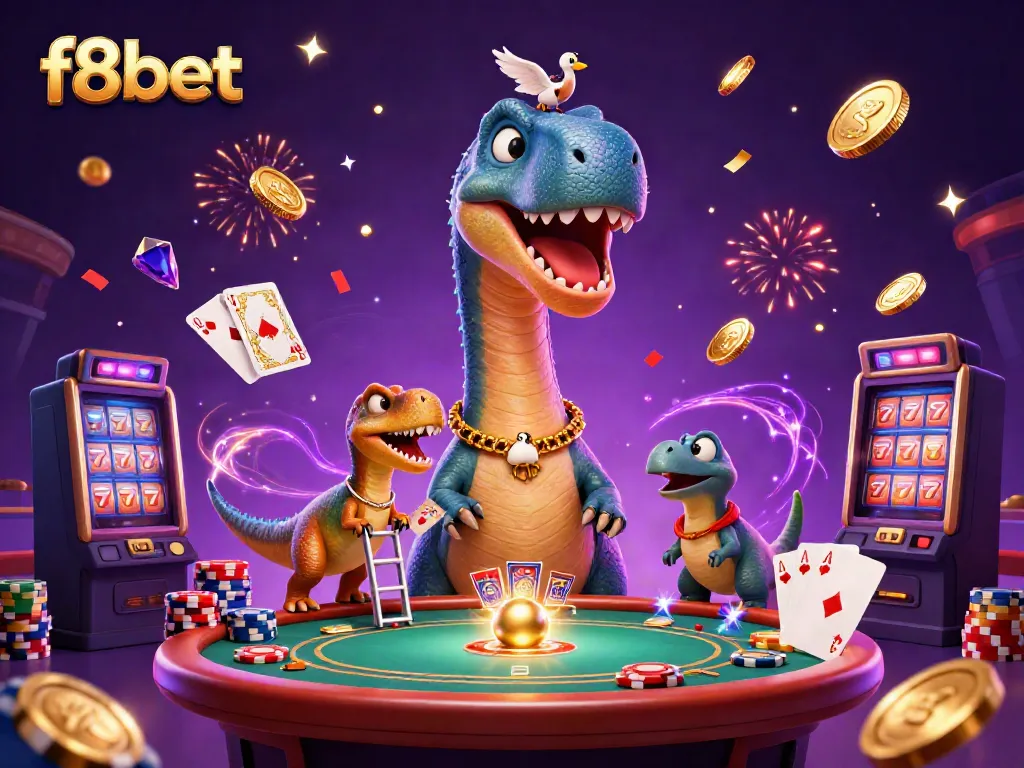 Experience exciting gaming at f8bet with vibrant casino characters and dynamic elements.
