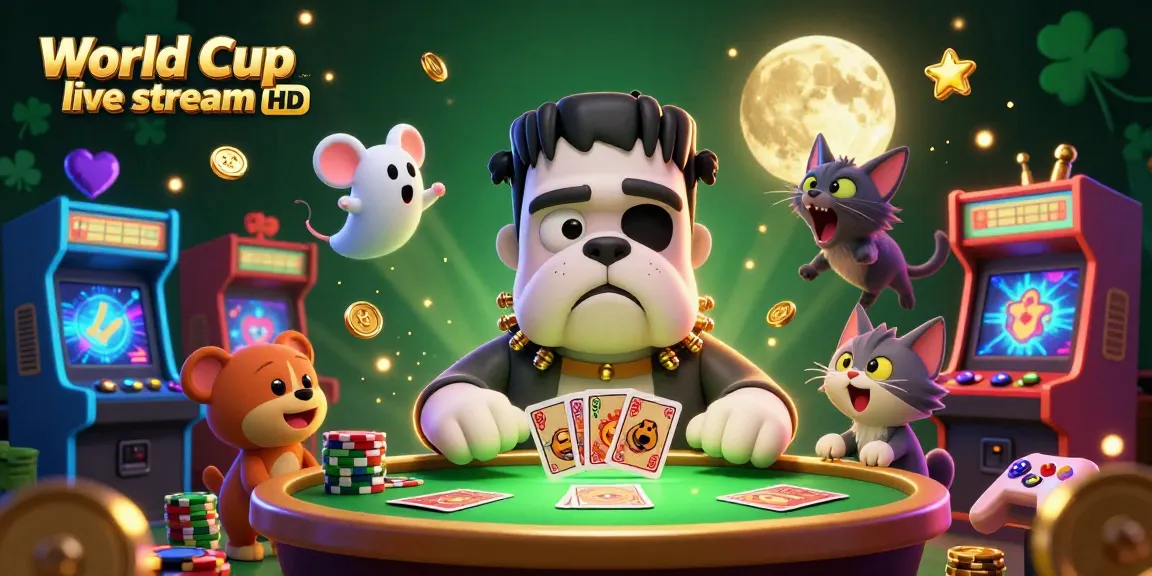 Experience the excitement of betting on World Cup 2026 live stream HD with our dynamic casino-themed illustration.