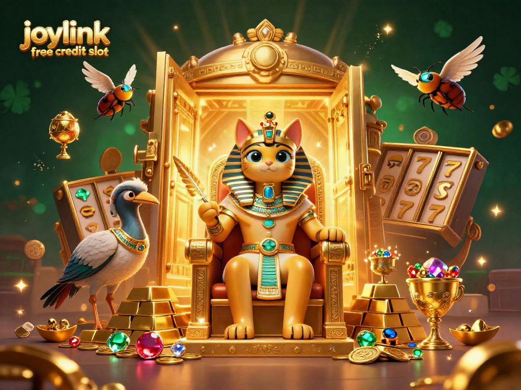Experience thrilling gameplay in the joylink free credit slot with vibrant visuals and gold treasures.
