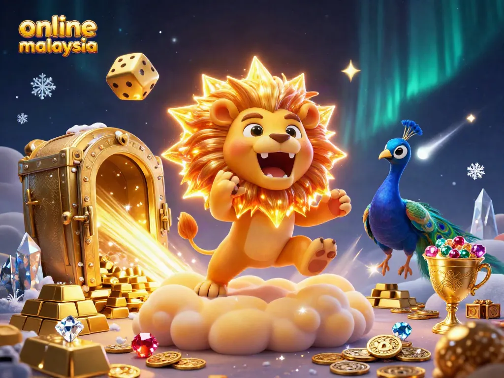 Experience the excitement of online casino Malaysia with vibrant 3D characters and dazzling treasure.