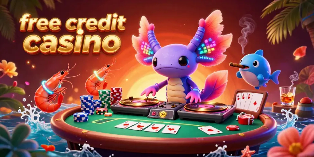 Experience thrilling action at a free credit casino with a lively underwater dance scene.