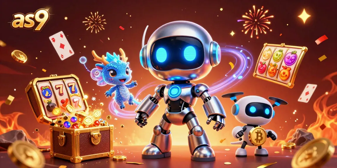 Experience thrilling gaming at as9 with a vibrant casino scene featuring dynamic characters and exciting game elements