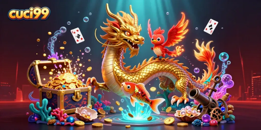 Join the excitement at cuci99 with vibrant characters and dynamic casino-themed elements.