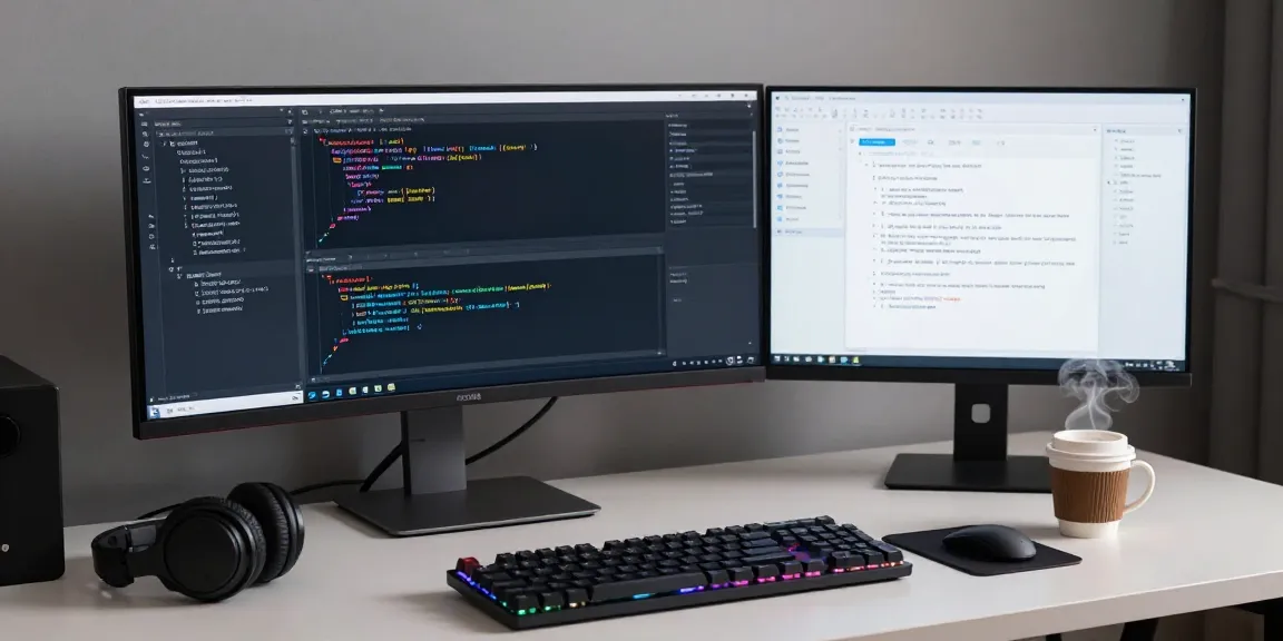 Thabet software development workspace showcasing coding, AI technology, and cloud computing.