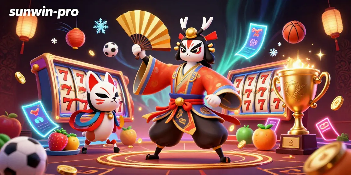 Experience the dynamic gaming scene at sunwin-pro with vibrant characters and exciting slots.