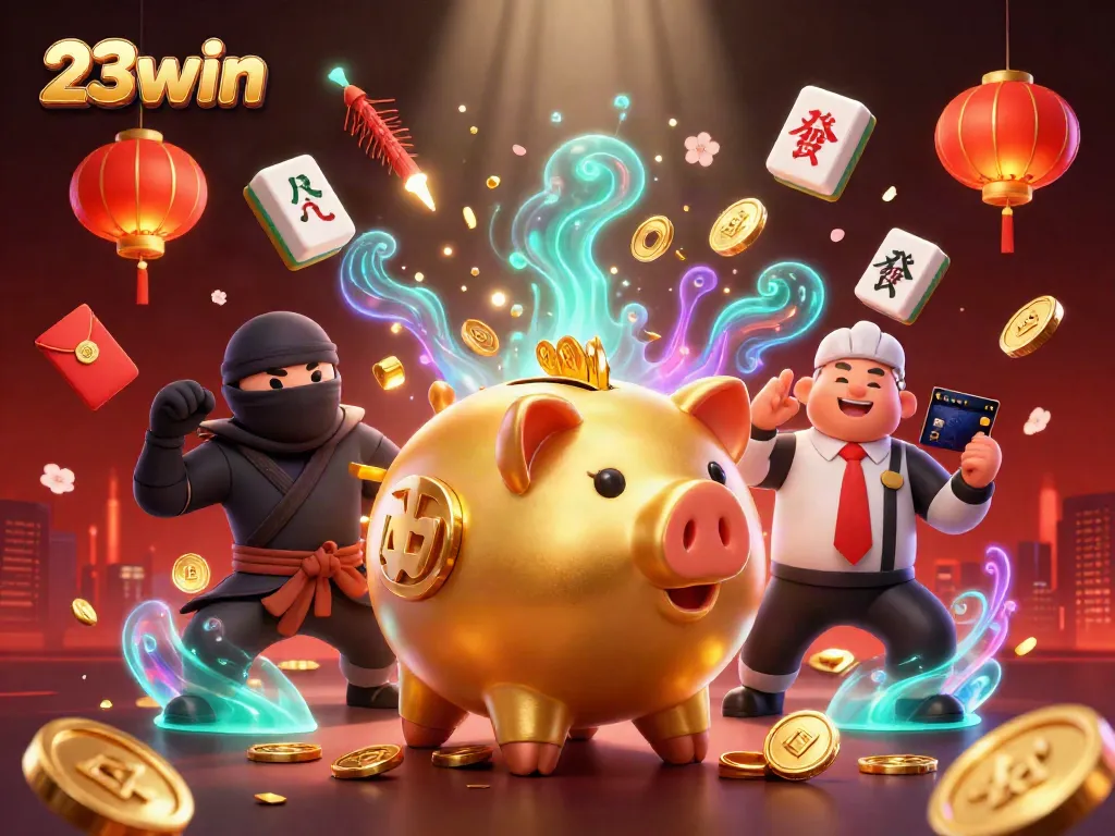 Engage with vibrant 23win illustrations showcasing a lively casino scene filled with excitement and rich details.