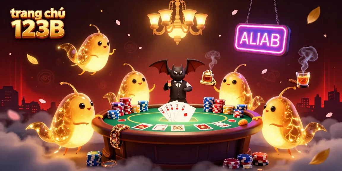 Experience the excitement of trang chủ 123B with glowing glowworms lighting a vibrant casino scene.