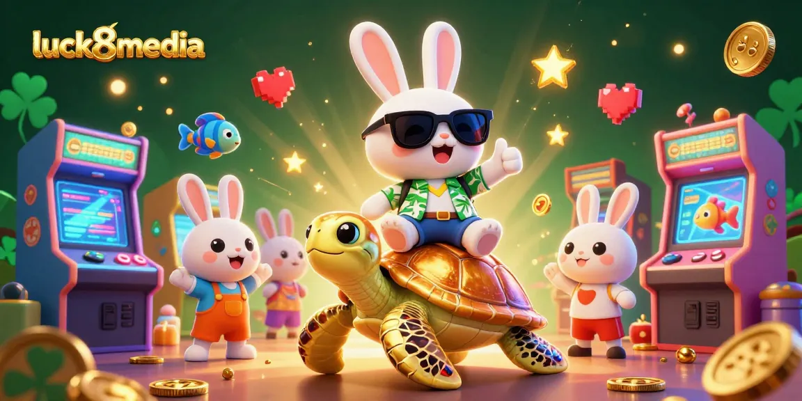 Experience vibrant fun with luck8media's playful casino characters and rich gaming elements in a lively scene.
