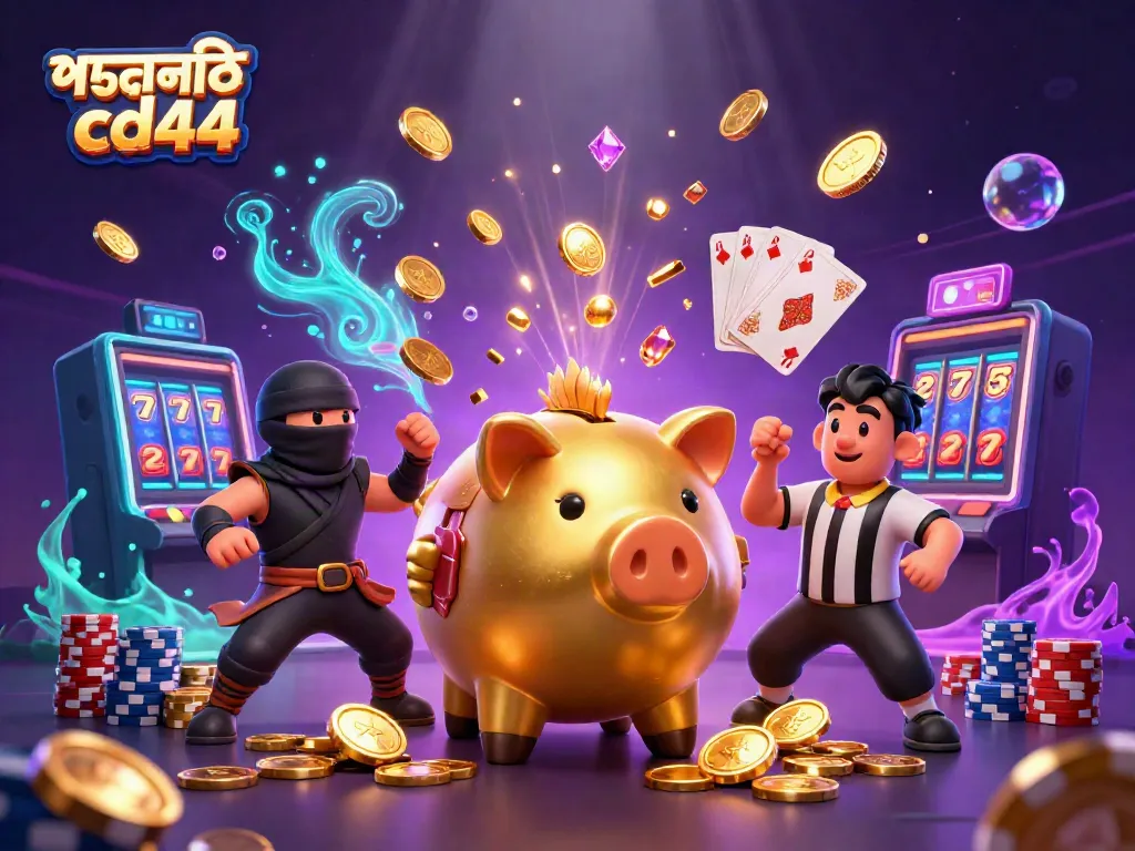 Join the excitement with পদোন্নতি cd44 as a golden piggy bank athlete steals the show in a fun-filled casino scene.