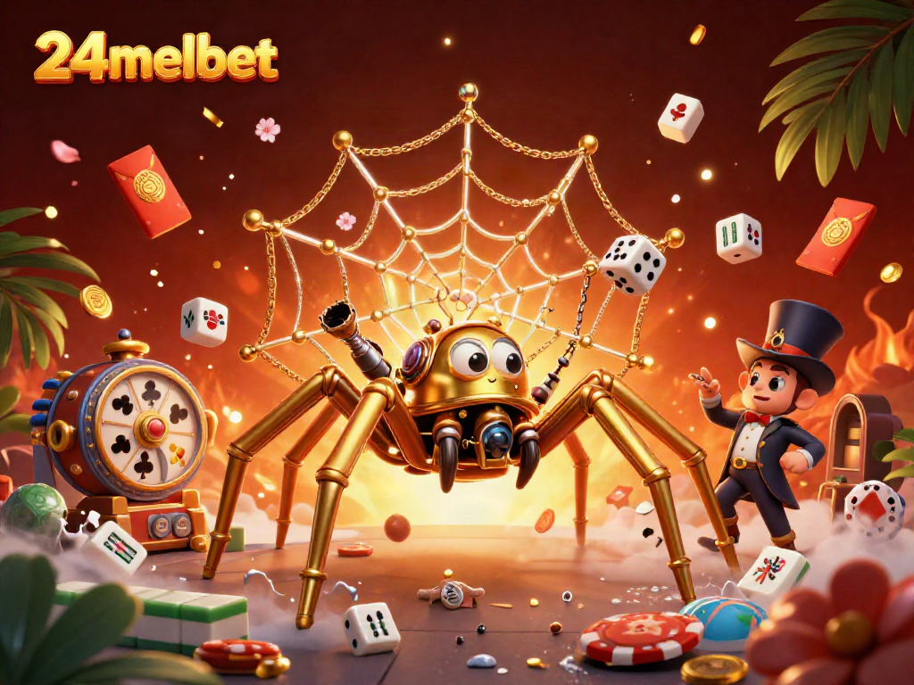 Engage in thrilling action at 24melbet with a steampunk-inspired casino illustration showcasing unique designs.